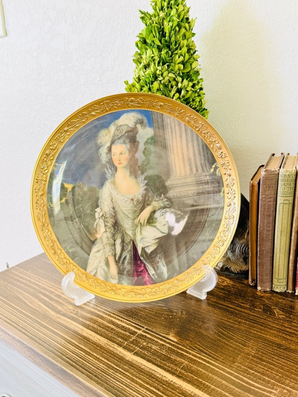 Gorham Gold Framed Portrait Plate with “Honorable Mrs. Graham”1777 - Picture 9 of 11
